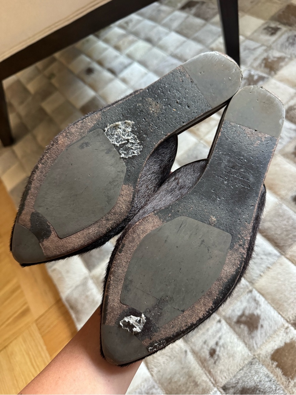 Jenni Kayne Dark Brown Pointed Mule Slides - Picture 2 of 2